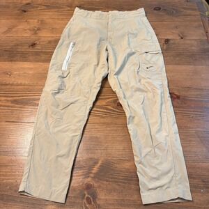 Nike Tech Essentials Cargo Pants Mens Sz 30x27 Beige Woven Utility Sport *READ*‎